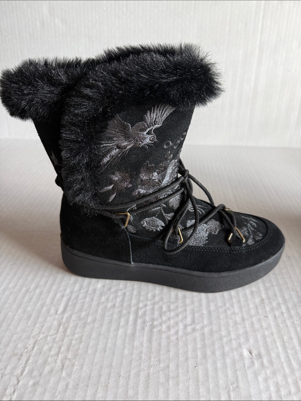 NWOT Johnny Was Freja Moon Boot In Black - Picture 7 of 13